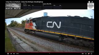 EAST VIEW 10724 Of A CN IDQ12291 EB Train Intermodal Of Mixedfreight Leading With CN Double 2 CN [upl. by Anuska779]