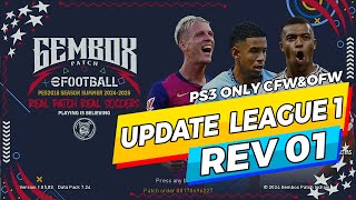 PES 2025 GEMBOX PATCH SUMMER REV 1 2024 2025 LIGA 1 FRANCE [upl. by Audsley612]