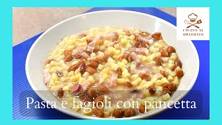 Pasta e fagioli con pancetta  velocissima pronta in pochi minuti [upl. by Maureene883]