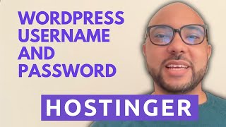 How to Find WordPress Username and Password in Hostinger [upl. by Worl]