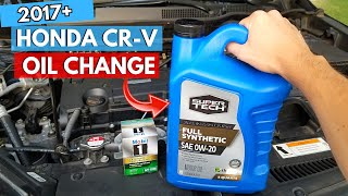 2017 Honda CRV Oil Change How To Jonny DIY [upl. by Atteyek]