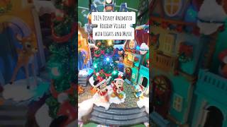 New 2024 Disney Animated Holiday Village with Lights and Music shorts costco Christmas [upl. by Attenor]