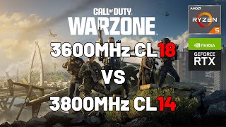 WARZONE 2 3600MHz CL18 vs 3800MHz CL14 tuned RAM 5600X3070 [upl. by Shawnee409]