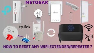 How to reset any WiFi Extender  Resetting any WiFi Repeater [upl. by Ahearn]