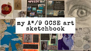 GCSE Art A9 Sketchbook Tour  How I got an A9 in GCSE Art 🎨 [upl. by Nafis541]