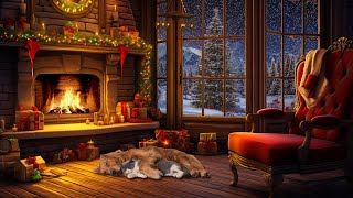 Best Christmas Songs for Relax Sleep Study💖Heavenly Christmas Music amp Warm Fireplace Sounds [upl. by Ayr]