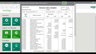 N°30 COMMENT LIRE LA BALANCE DES COMPTES SUR SAGE COMPTABILITE i7 PARTIE 1 [upl. by Parrnell717]