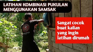 LATIHAN KOMBINASI PUKULAN WING CHUN DENGAN SAMSAK [upl. by Carlynn]