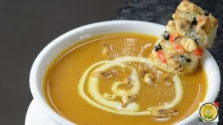 Roasted Pumpkin amp Tomato Soup  By Vahchef  vahrehvahcom [upl. by Nairbal]