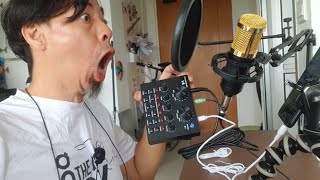 BM800 Condenser Microphone with V8 sound Card Review for live streaming [upl. by Niassuh]