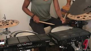 Sampling with Roland SPDSx  Gwara Gwara By LAX  Drum Cover [upl. by Cychosz483]