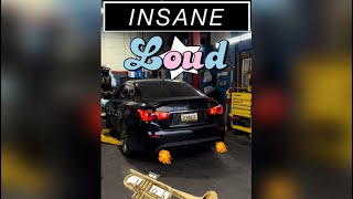 Infiniti q50s 37  stillen axle back and test pipe resonator delete [upl. by Eliason]