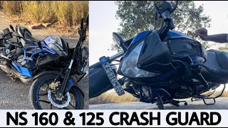 NS 160 amp 125 crash guard  crash test  NS PULSAR  Raghudsp [upl. by Frederik996]