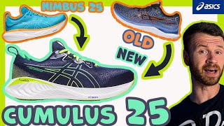 2023 Asics Cumulus 25 vs 24  GelCumulus 25 vs Nimbus 25  What Changed FlyteFoam Blast PLUS [upl. by Nnylyak896]