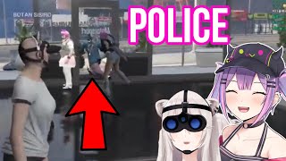 Shishiro Botan Laugh So Hard At Towa Accidentally Hitting Police Officer  GTA V HololiveSub [upl. by Leta644]