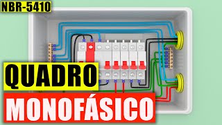 COMO MONTAR QUADRO DE DISTRIBUIÇÃO MONOFÁSICO QDC COMPLETO [upl. by Barny]