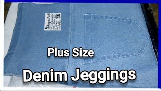 Plus Size Womens Jeggings Unboxing And Review  Denim Jeggings Review  meesho  plussize [upl. by Tnomel393]