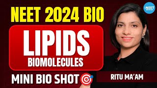 LIPIDS Biomolecules Class 11 Bio Mini Shot  NEET 2024 Biology  Ritu Rattewal [upl. by Prudi]