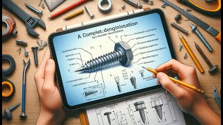 Désignation et dimensionnement dune vis‐ cotation normalisée ISO  dessin technique [upl. by Rasec]