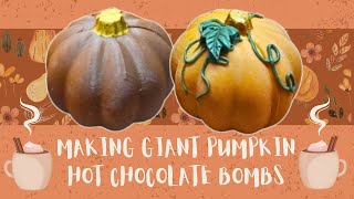 Making Giant Pumpkin Hot Chocolate Bombs [upl. by Thistle]