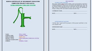 Uzima Borehole Drilling System  Milestone Two Documentation [upl. by Ruzich]