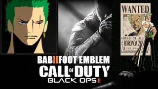 COD Black Ops 2 Emblem Tutorial  One piece Roronoa Zoro [upl. by Wolk]