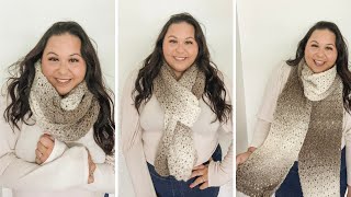 Quick and Easy Crochet Super Scarf Tutorial [upl. by Gabey264]