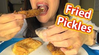 SassEsnacks ASMR Fried Pickles  Grilled Cheese Sandwich  Rap Chips Honeydew Crunchy Eating Sounds [upl. by Giffard]