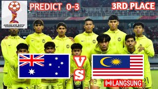 🔴3rd Place Australia U19 vs Malaysia U19  AFF U19 Championship 2024 [upl. by Eizzil849]