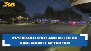 21yearold shot killed on King County Metro bus near White Center [upl. by Irene]