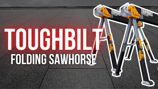 🧰 ToughBuilt C700 Folding Sawhorse REVIEW [upl. by Eniawed]