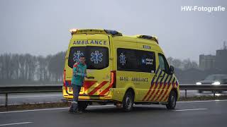 Gewonde bij kopstaartbotsing op A28 bij De Lichtmis [upl. by Elay]