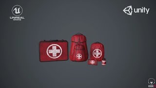 Medkit Pack Fully PBRLow Poly Game Assets [upl. by Shandeigh]