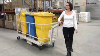 Powered Wheelie Bin Trolley Demonstration [upl. by Aicirtan]