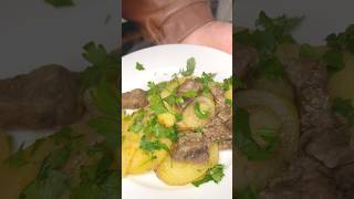 Fleisch mit Kartoffeln im Ofen  لحمة ع البطاطا بالفرن✨🥔🥩 foryou trending fyp explore [upl. by Epner695]