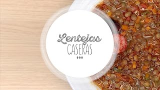 Cómo hacer unas lentejas con chorizo caseras  Recetas fáciles [upl. by Aicala]