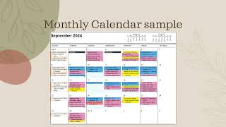 Employees Monthly Calendar Training [upl. by Nodnek]