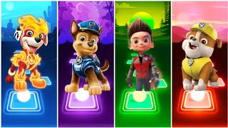 Chase 🆚 Super Marshall 🆚 Rubble 🆚 Ryder  Paw Patrol Tiles Hop EDM Rush  Who Is Best [upl. by Aronoff]