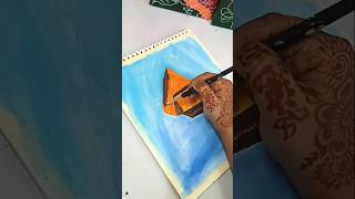 Pinting for gouache  How to Paint a Winter Landscape Scenery with Gouache afrinartandcraftBangla [upl. by Elayor37]