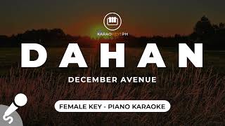 Dahan  December Avenue Female Key  Piano Karaoke [upl. by Nwahsaj]