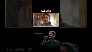 😍🤌 Sid sriram fans lyrics songs 😍😍 duet [upl. by Aksoyn]