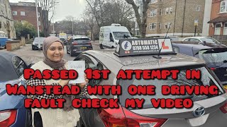 Passed 1st attempt in Wanstead with one driving fault check my video 🏎️🏎️ [upl. by Harmaning]