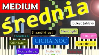 🎹 Cicha noc  Piano Tutorial średnia wersja 🎵 NUTY W OPISIE 🎼 [upl. by Hilly823]