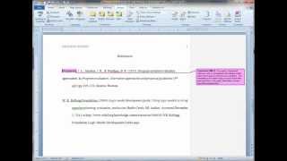 Formatting an APA Reference List with Hanging Indent in MS Word [upl. by Cleopatra]