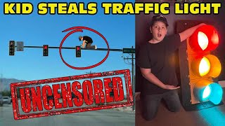 Kid Temper Tantrum Steals Traffic Lights And Puts It In His Room   Uncensored Version [upl. by Bernadette743]