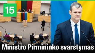 Tiesiogiai iš Seimo premjero kandidatūros svarstymas ir priėmimas [upl. by Ysiad907]