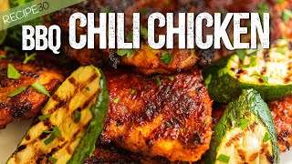 BBQ CHICKEN HARISSA the best garlic chili BBQ chicken recipe [upl. by Norred]