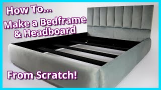 HOW TO MAKE YOUR OWN BED FRAME AND HEADBOARD FROM SCRATCH  FaceliftInteriors [upl. by Ekusuy793]