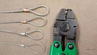 How to crimp wire rope ferrules Copper Diy [upl. by Ennair]