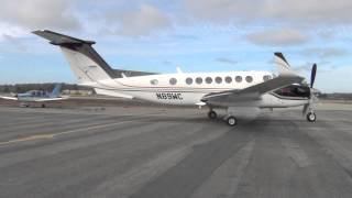 HD Must See Beechcraft King Air 350 StartUp and Take Off at Watsonville Municipal AirportKWVI [upl. by Anitroc]